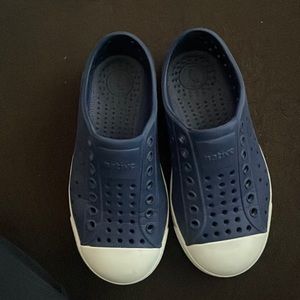 Blue slip on native boy shoes